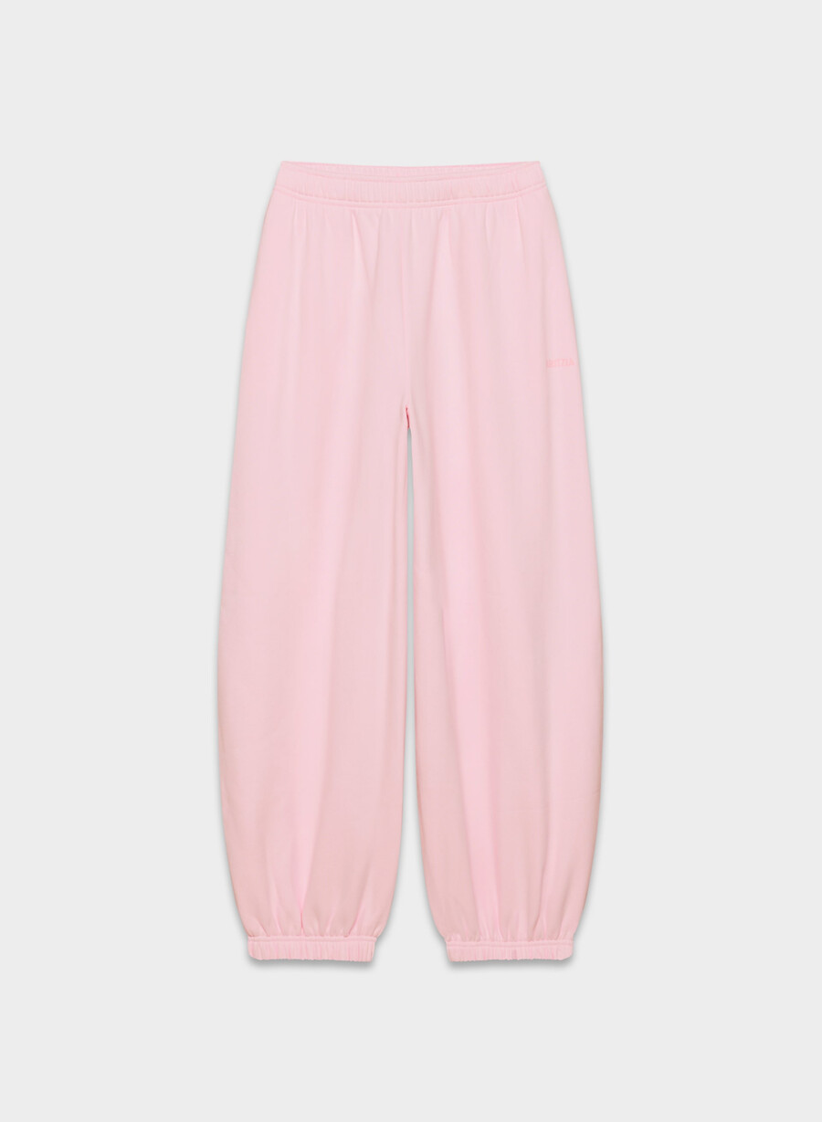 kuschelige sweatfleece mega balloon jogger villa pink