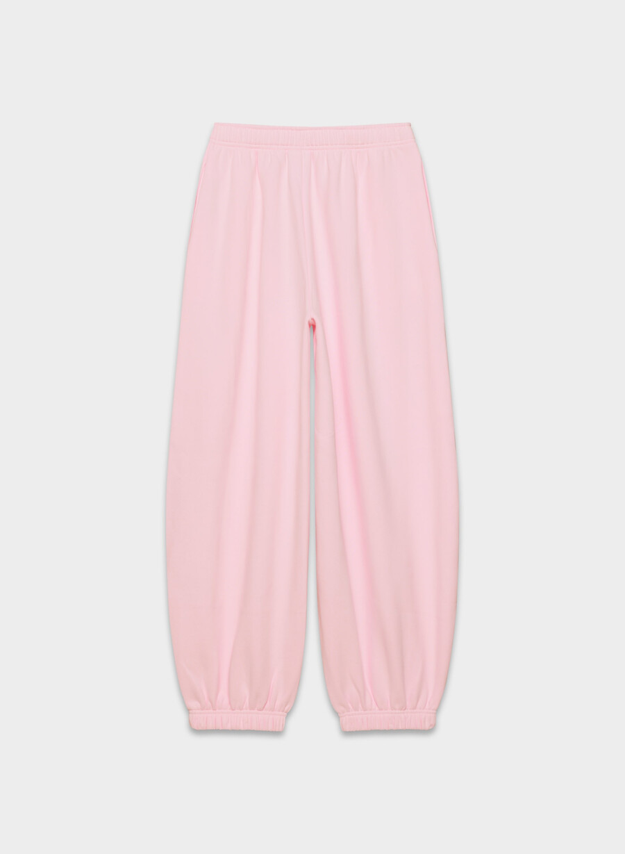 kuschelige sweatfleece mega balloon jogger villa pink