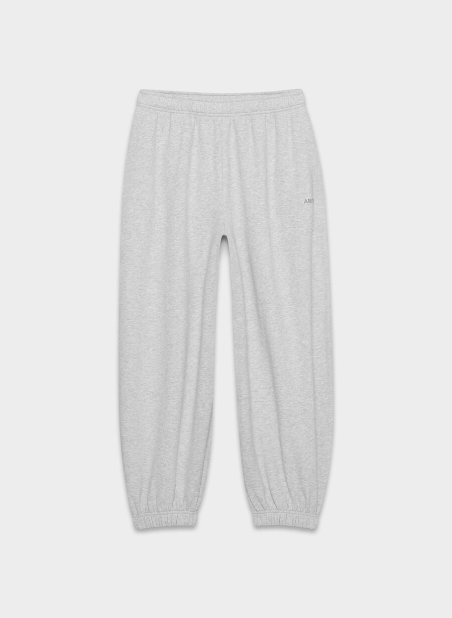 gemütliche fleece-jogginghose mit mega-ballonmuster heather chrome