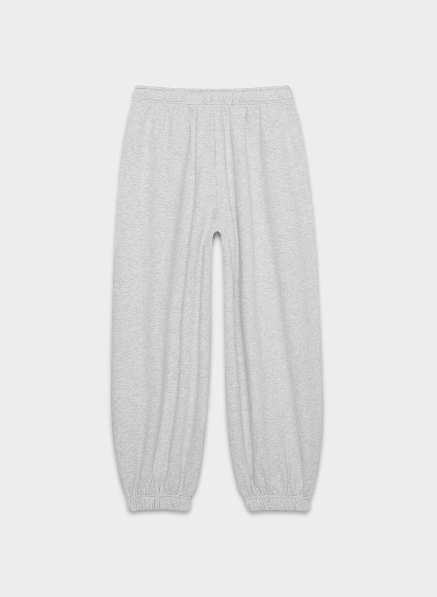 gemütliche fleece-jogginghose mit mega-ballonmuster heather chrome