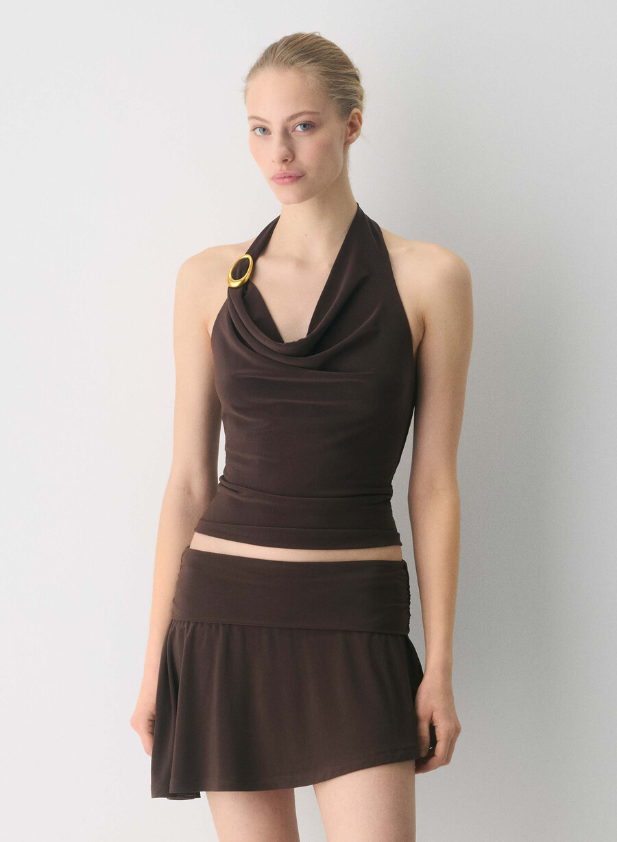 smooth matter dekanter-halter-top reiches mochabraun