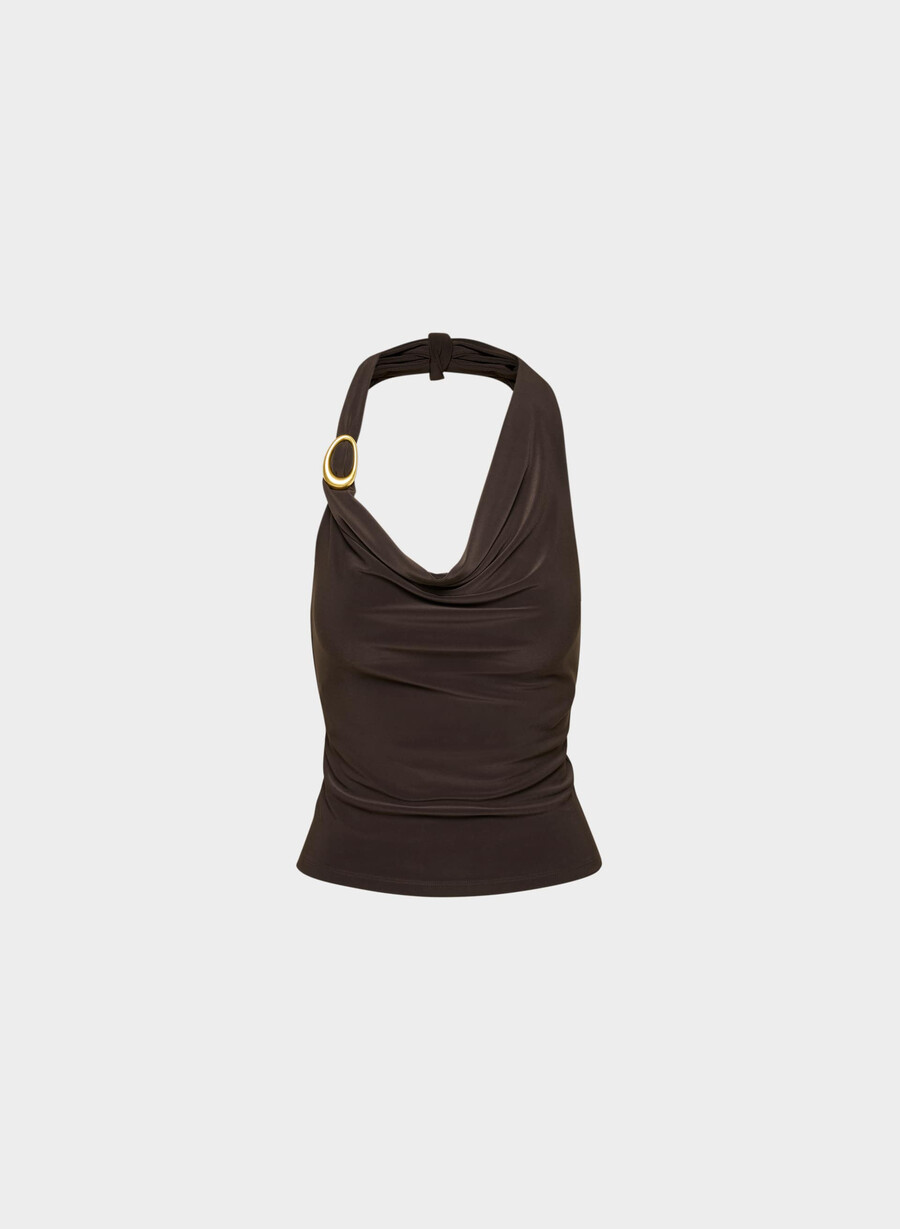 smooth matter dekanter-halter-top reiches mochabraun