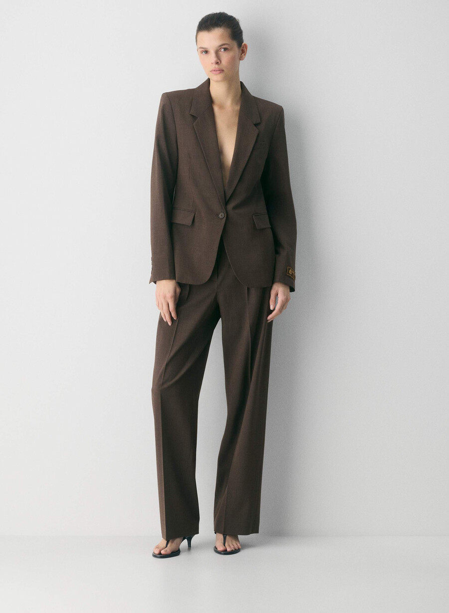 produzent wollblazer heather rich mocha brn