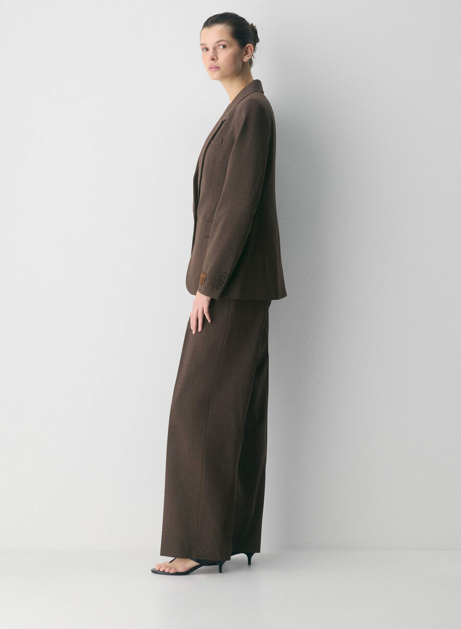 produzent wollblazer heather rich mocha brn