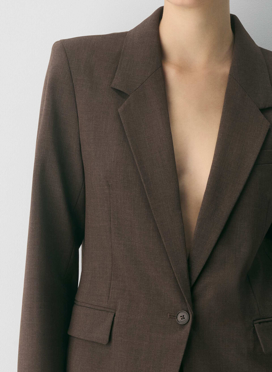 produzent wollblazer heather rich mocha brn