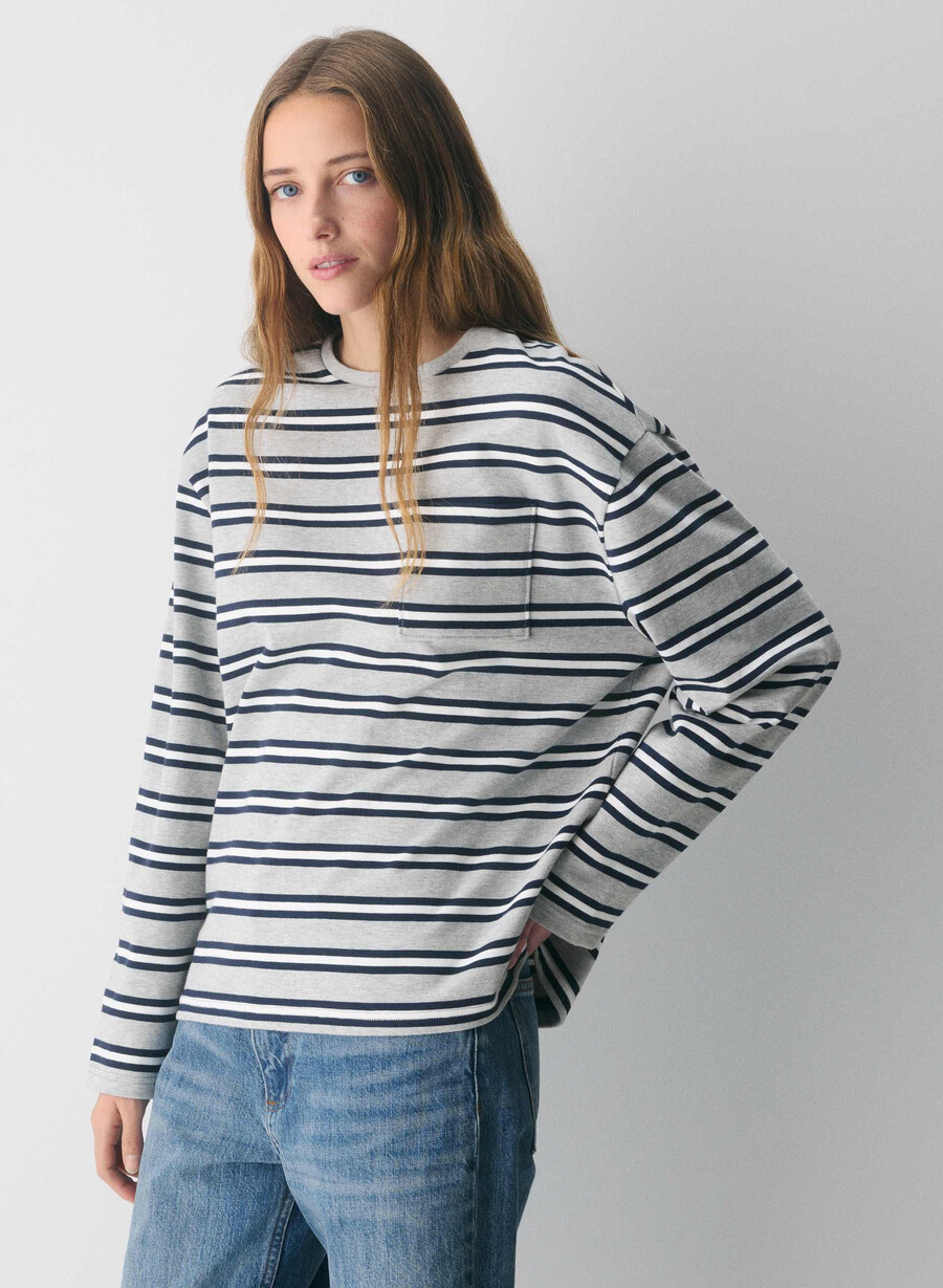 mighty cotton fletch langarmshirt h chrome admiral