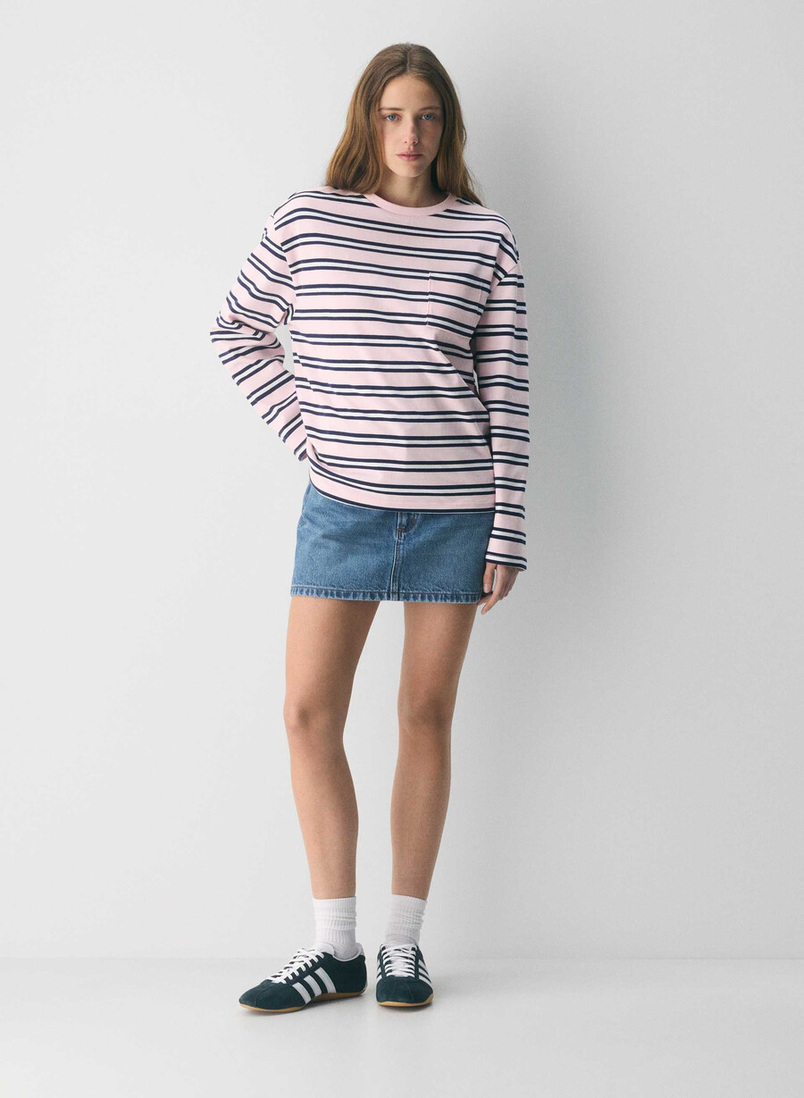mighty cotton fletch langarmshirt villa pink admiral