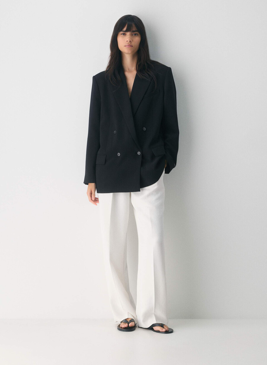 garret blazer - crepette schwarz