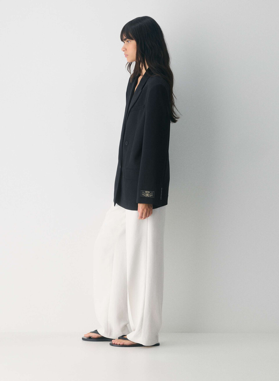 garret blazer - crepette schwarz