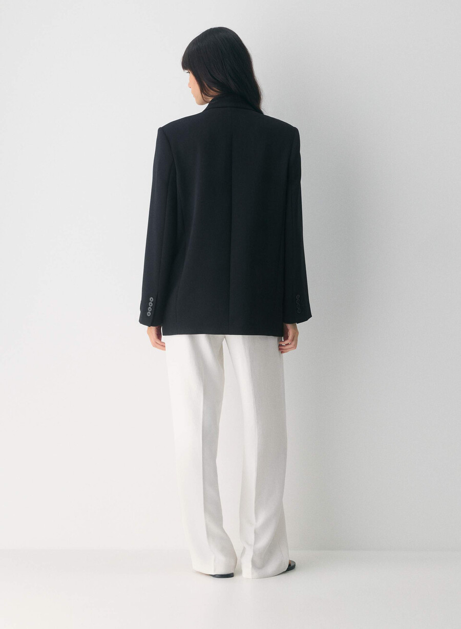 garret blazer - crepette schwarz