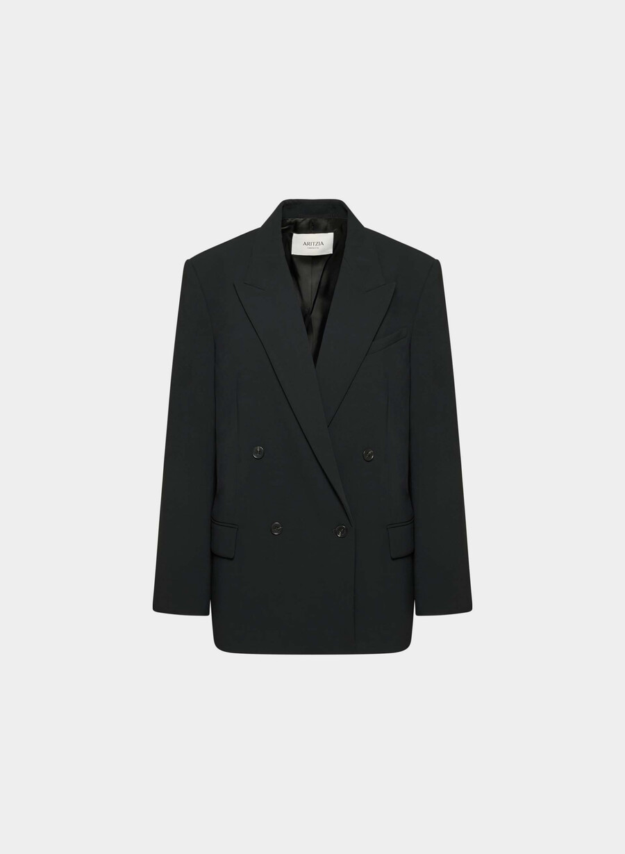 garret blazer - crepette schwarz