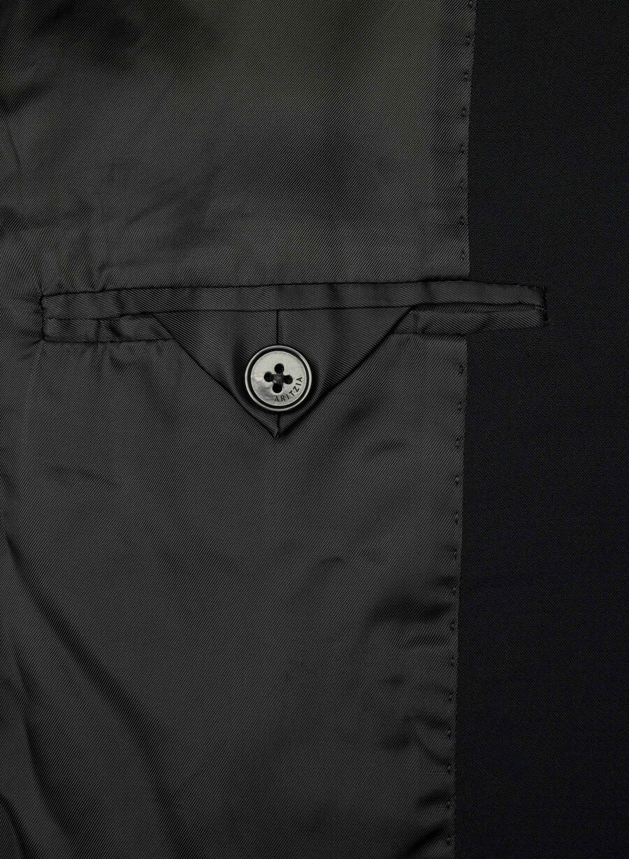 garret blazer - crepette schwarz