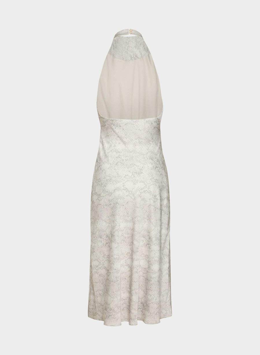 publikum satin-halterkleid hellbirbirketonal