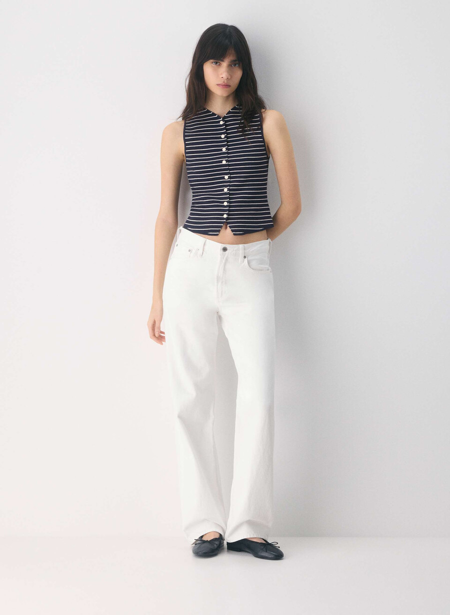 croquet sweater vest - wonder yarn admiral light birch