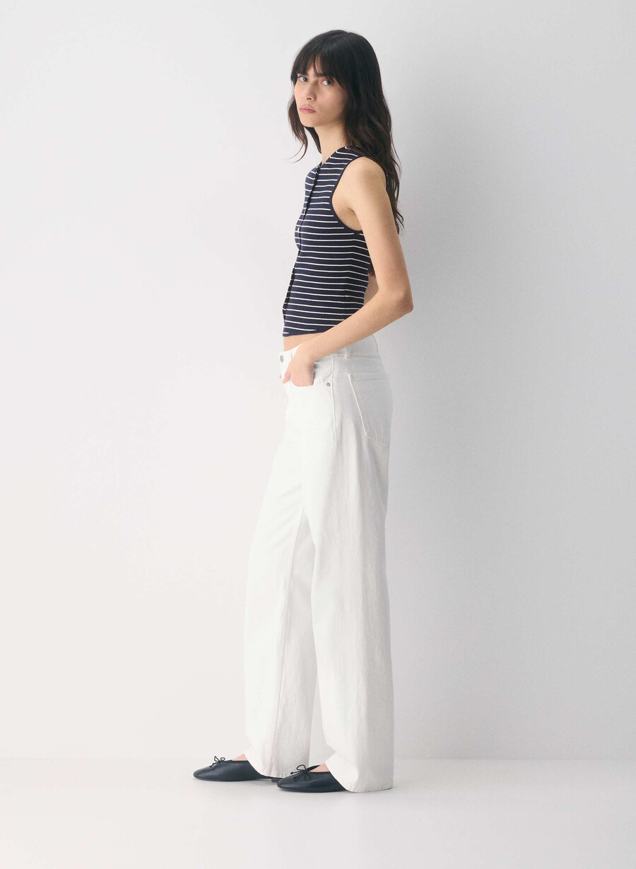 croquet sweater vest - wonder yarn admiral light birch