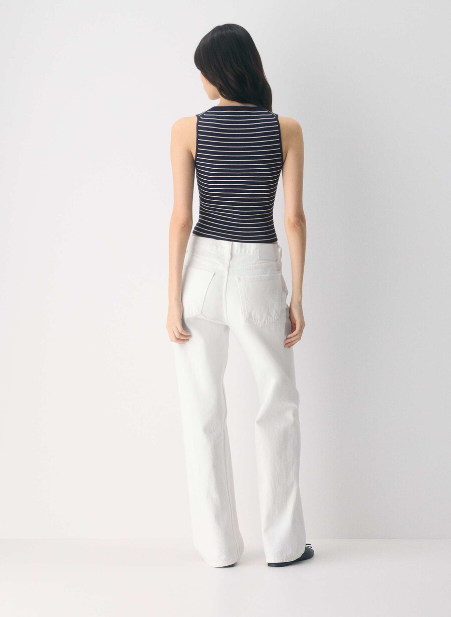 croquet sweater vest - wonder yarn admiral light birch