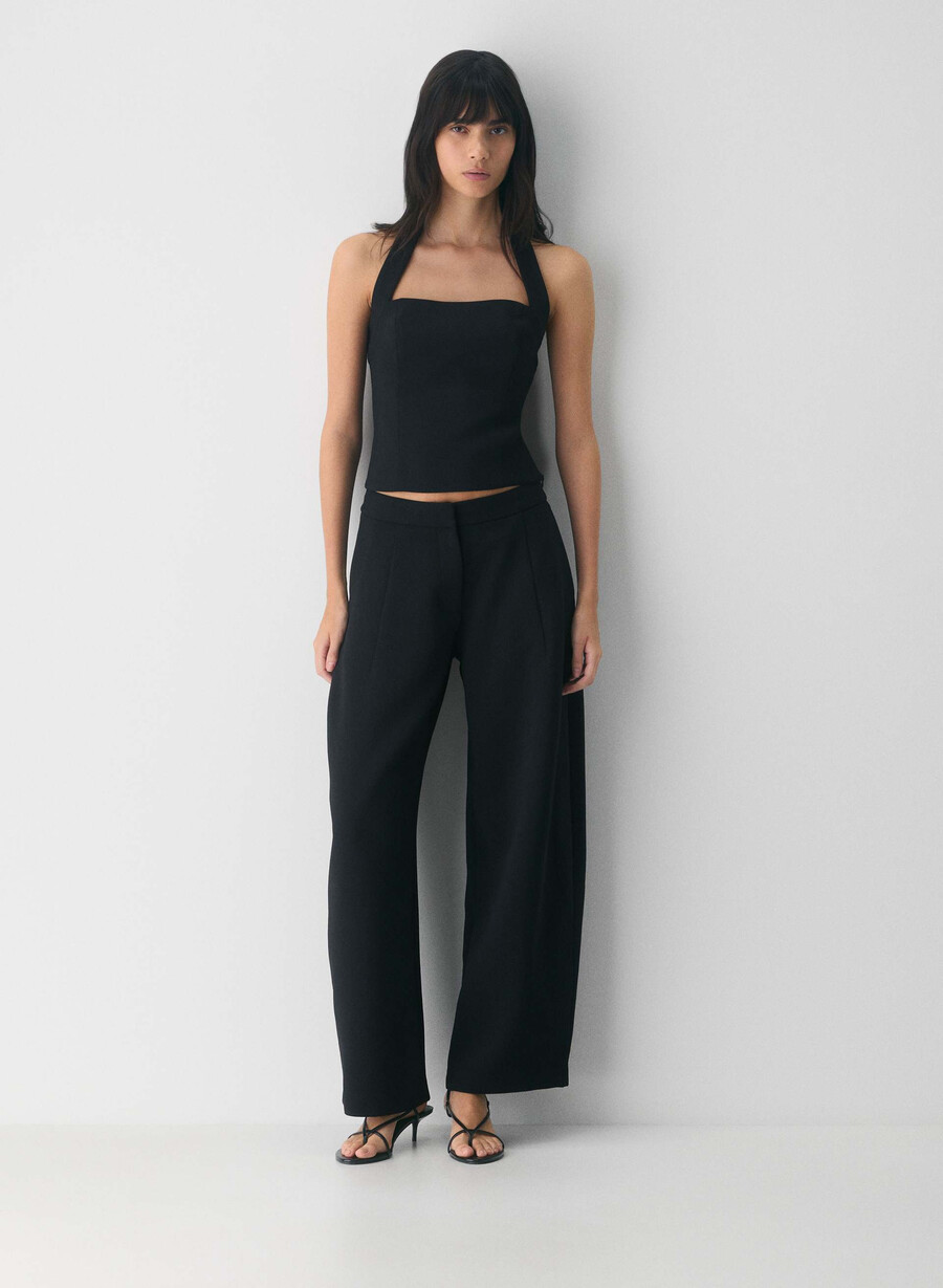 helix barrel pant - crepette schwarz