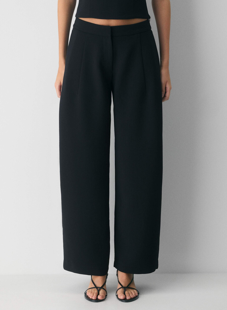 helix barrel pant - crepette schwarz
