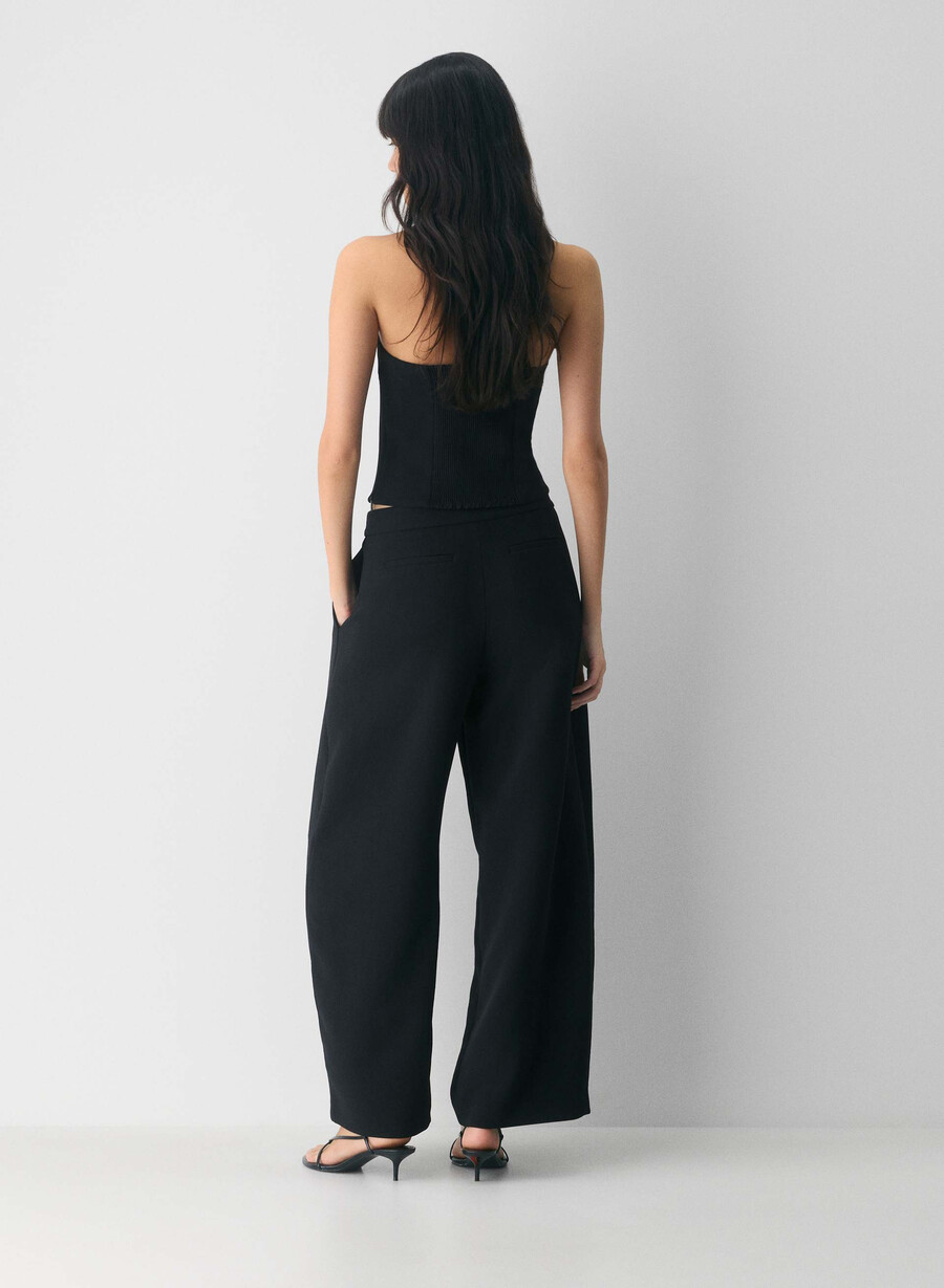 helix barrel pant - crepette schwarz