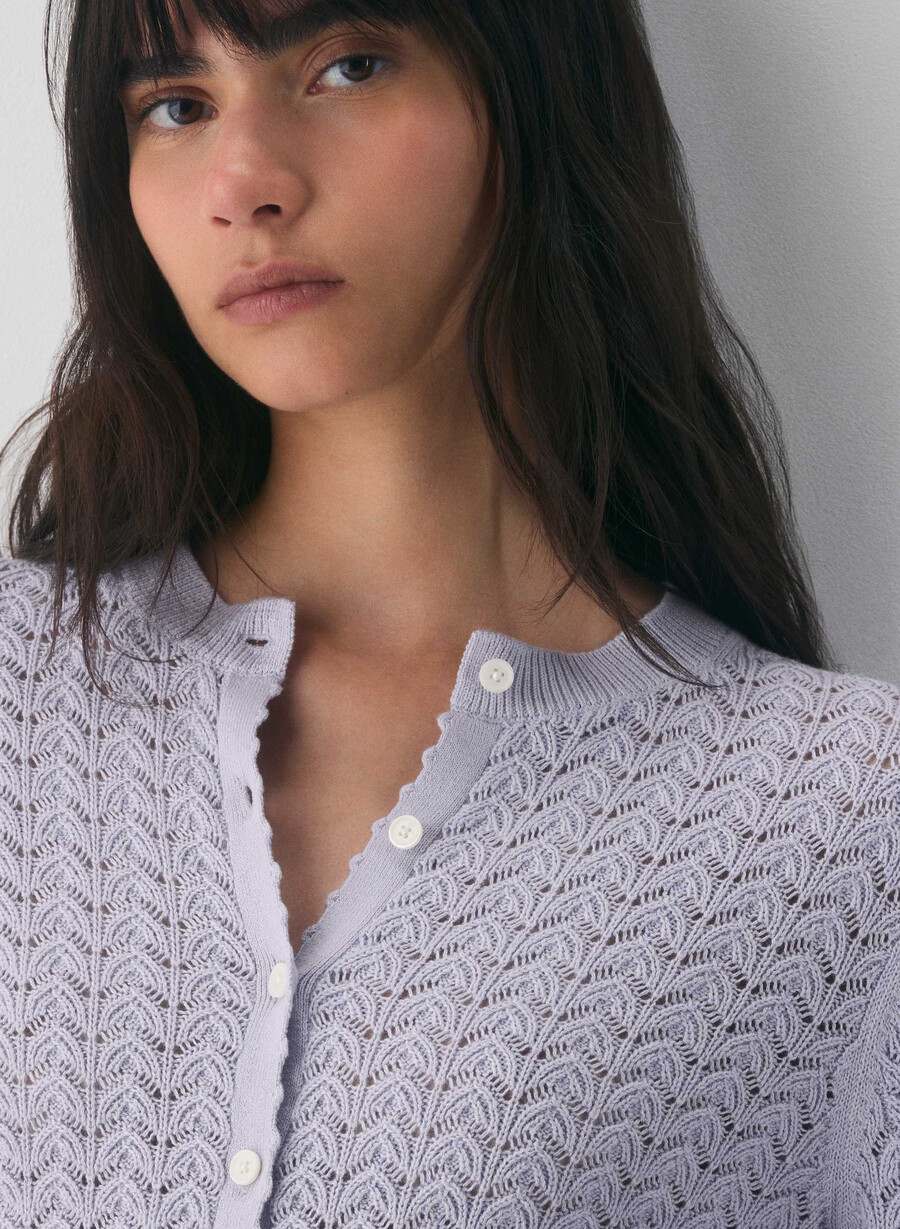 cotton charm prelusion cardigan wildblume lila
