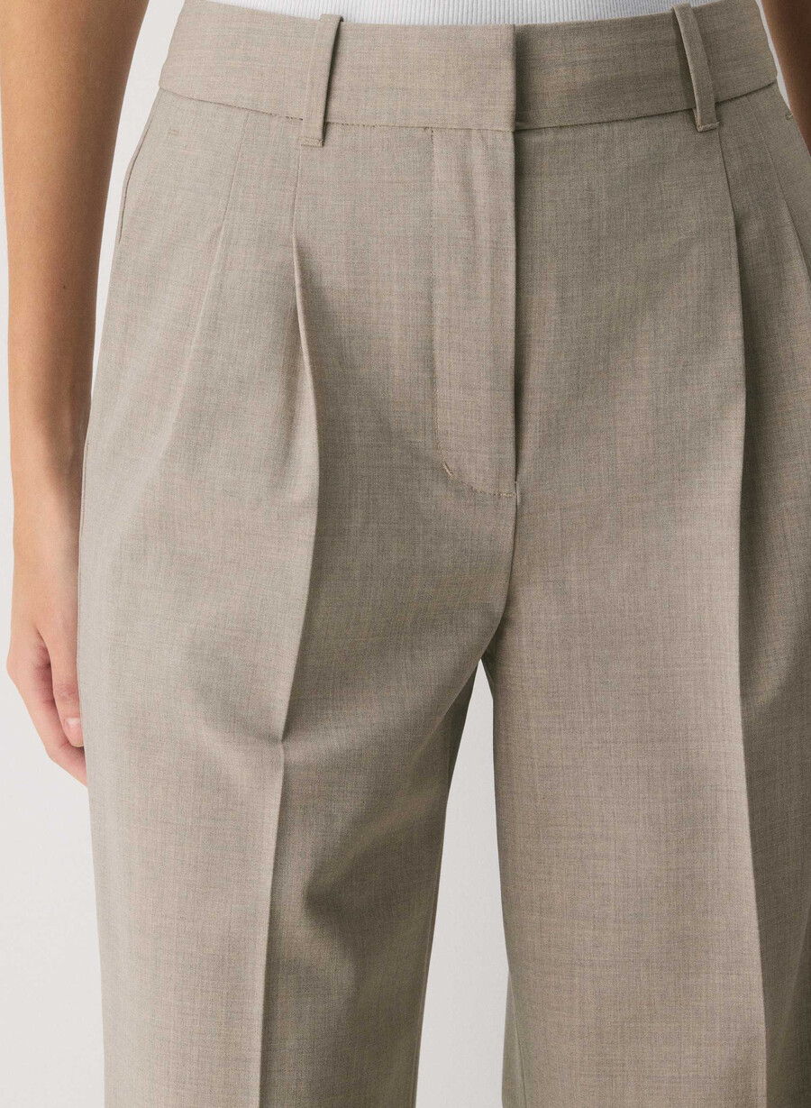 die effortless pant wolle heather light nutmeg