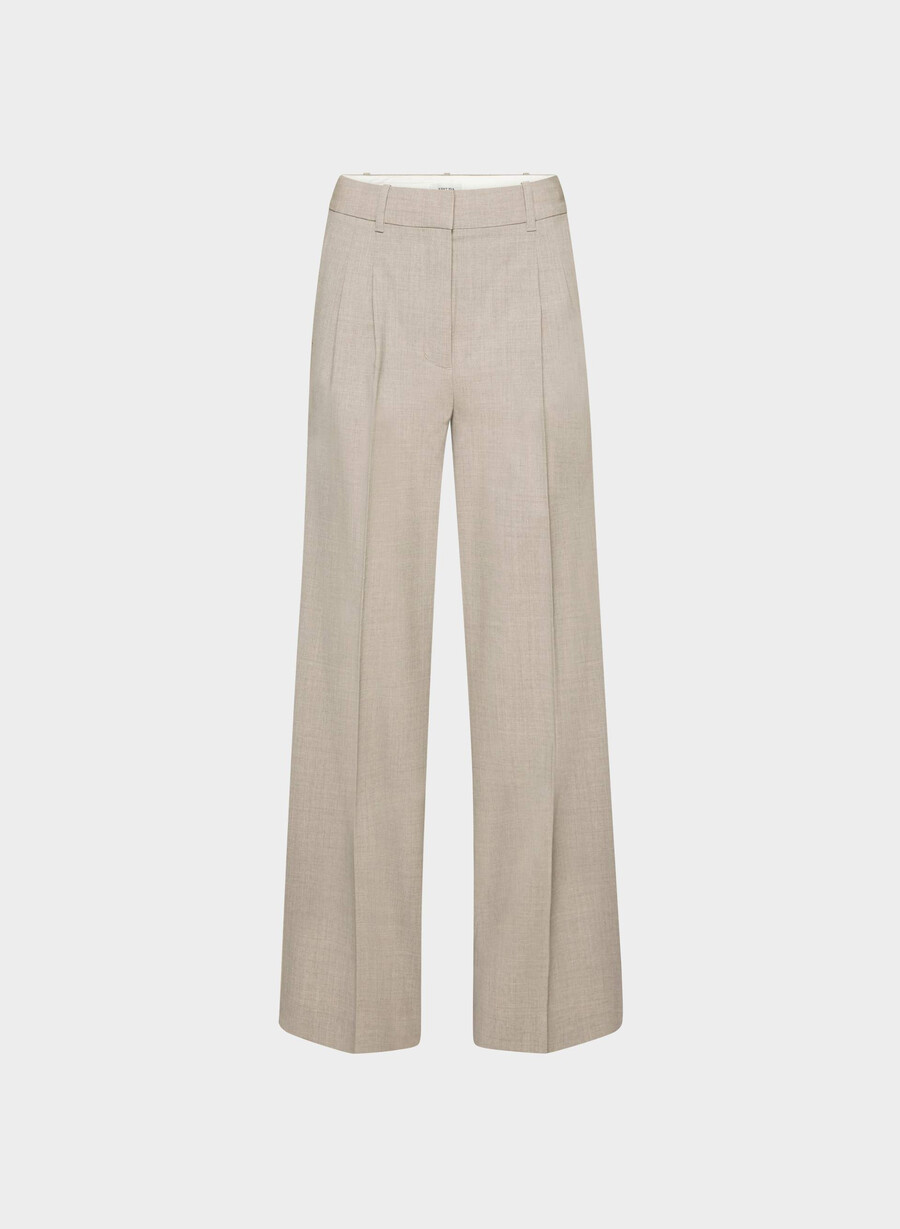 die effortless pant wolle heather light nutmeg