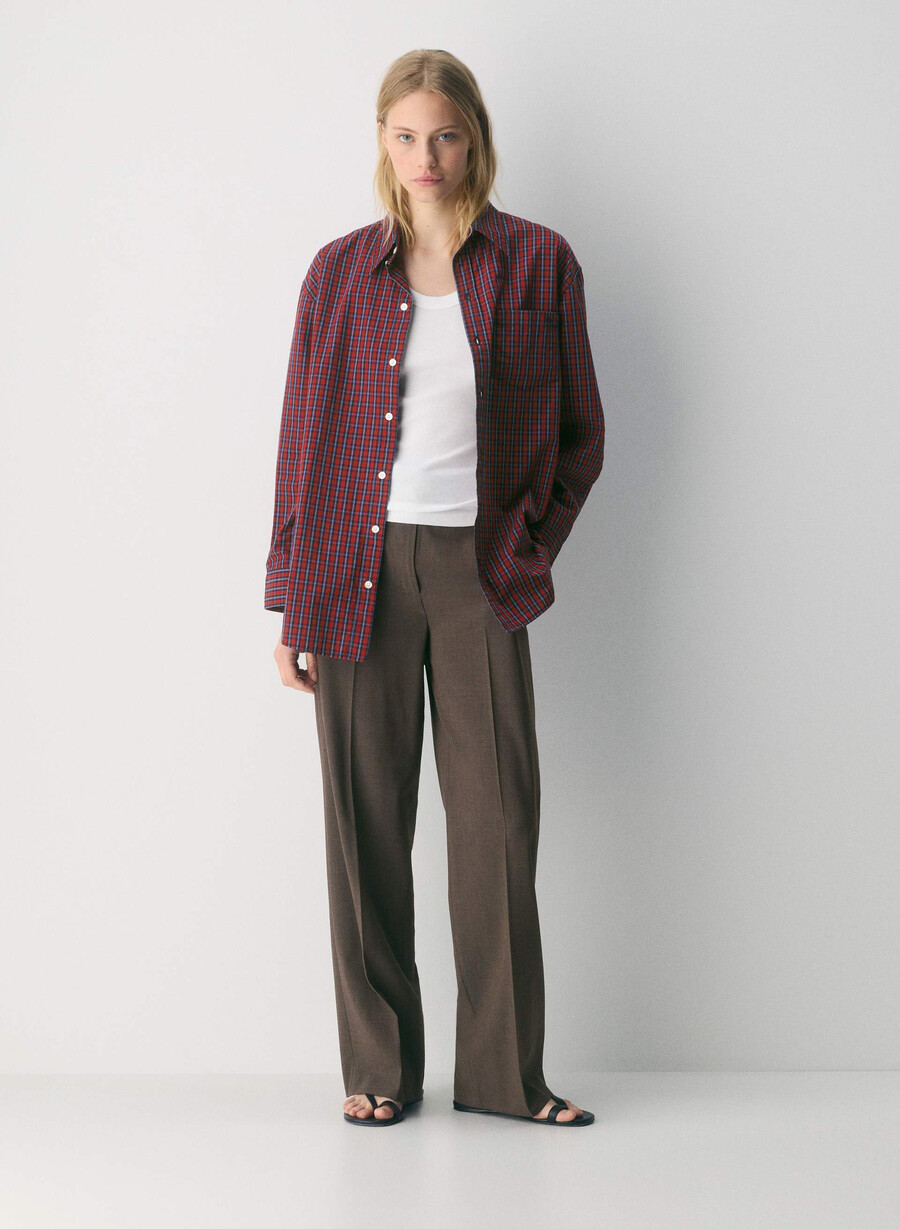 die mühelose hose aus wolle heather rich mocha brn