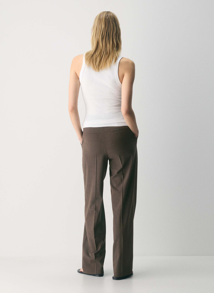 die mühelose hose aus wolle heather rich mocha brn