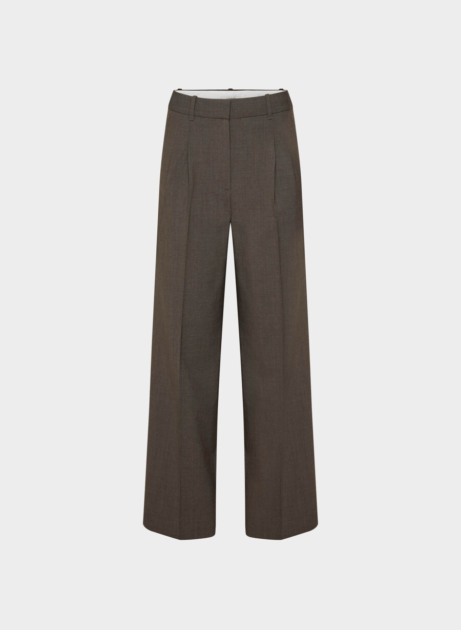 die mühelose hose aus wolle heather rich mocha brn