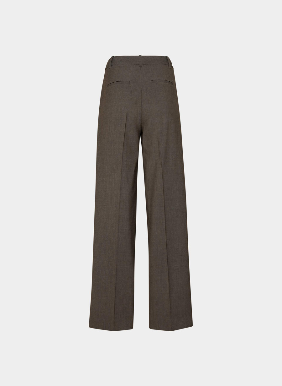 die mühelose hose aus wolle heather rich mocha brn