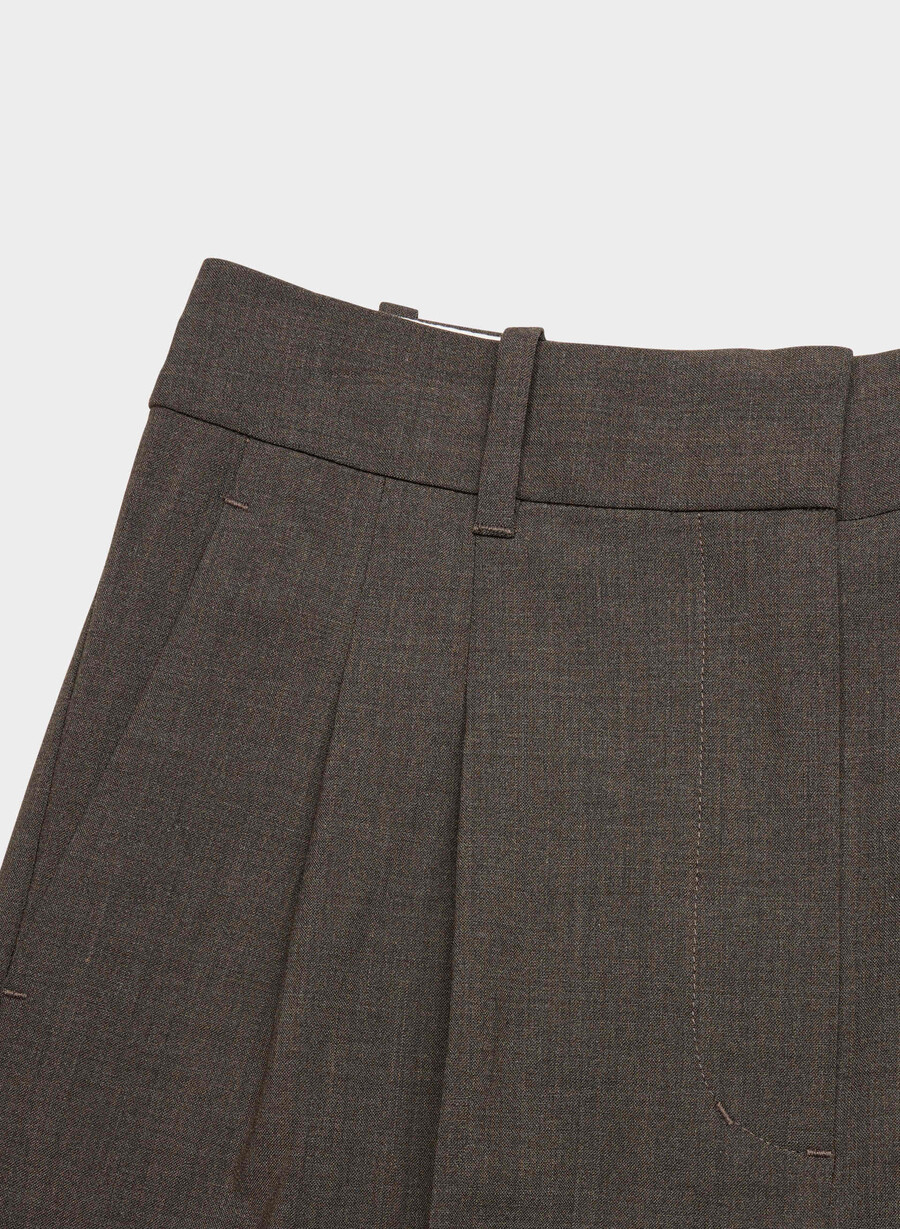 die mühelose hose aus wolle heather rich mocha brn
