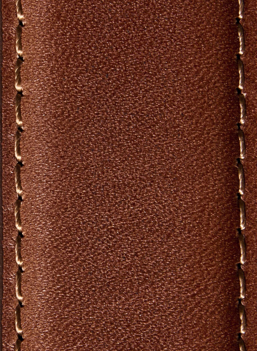 legendärer gürtel aus massivem messing und leder rohbraungold