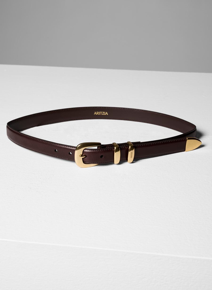 legendärer ledergürtel aus massivem messing manor brown gold