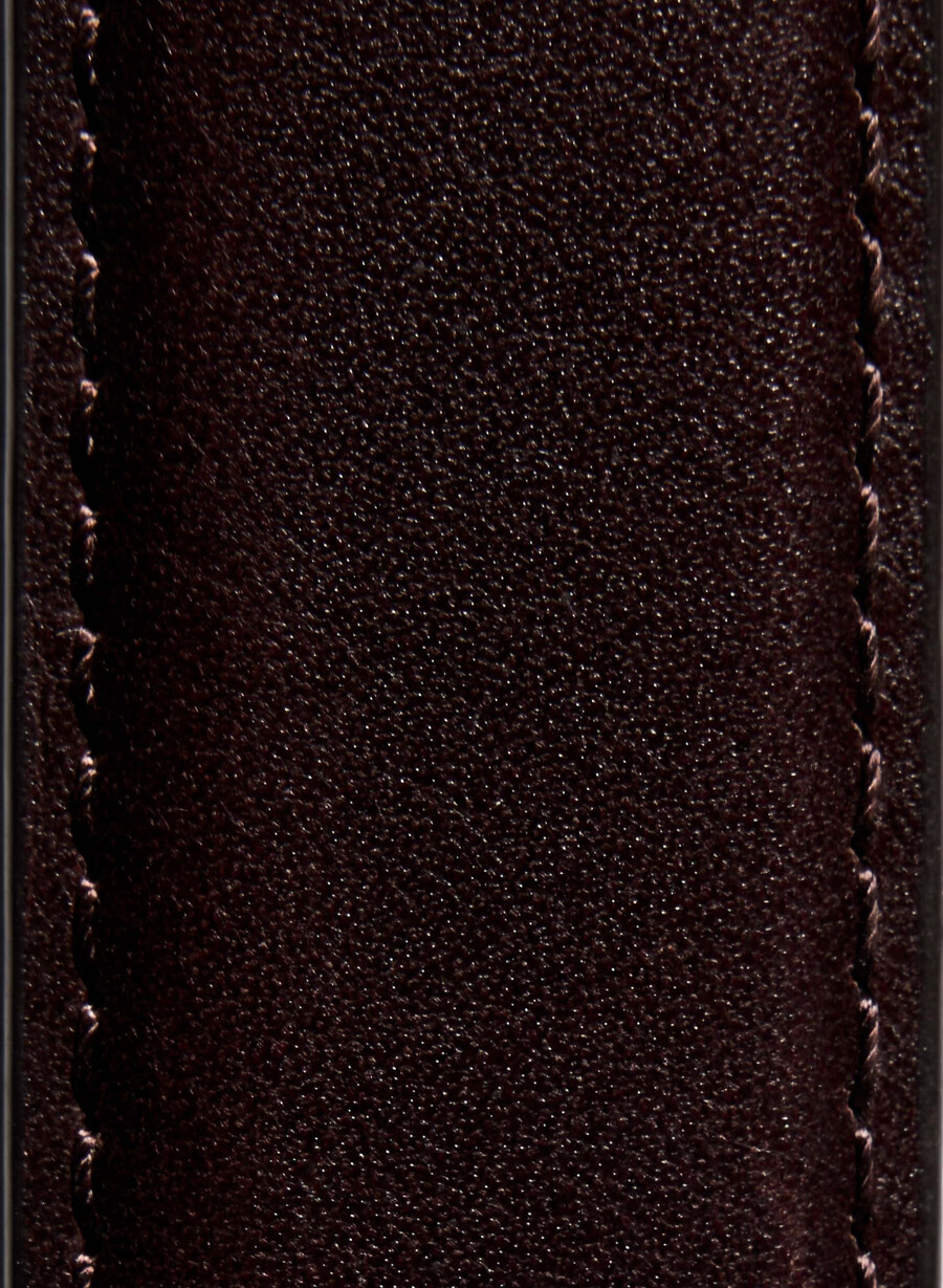 legendärer ledergürtel aus massivem messing manor brown gold