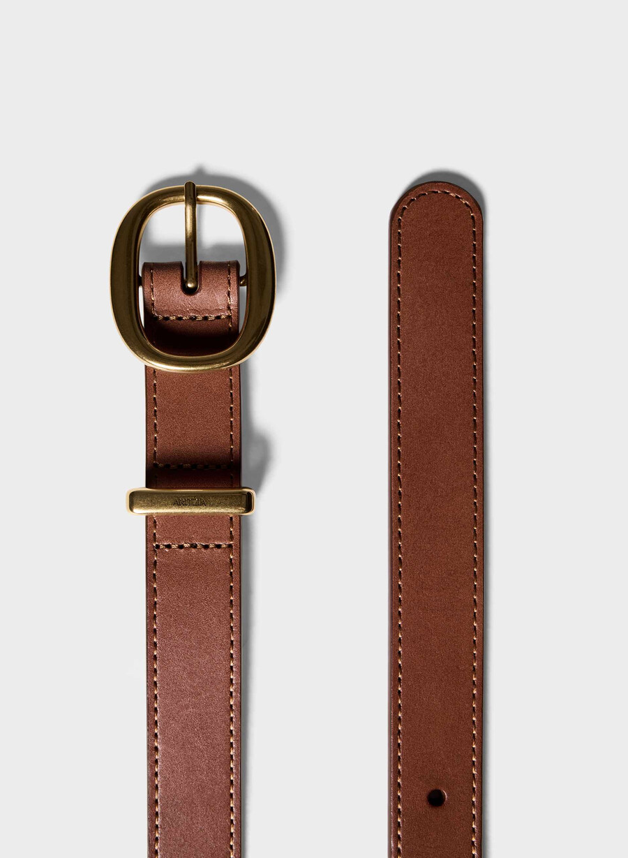 lebenslanger massiver messing-ledergürtel roh bernsteinbraungold