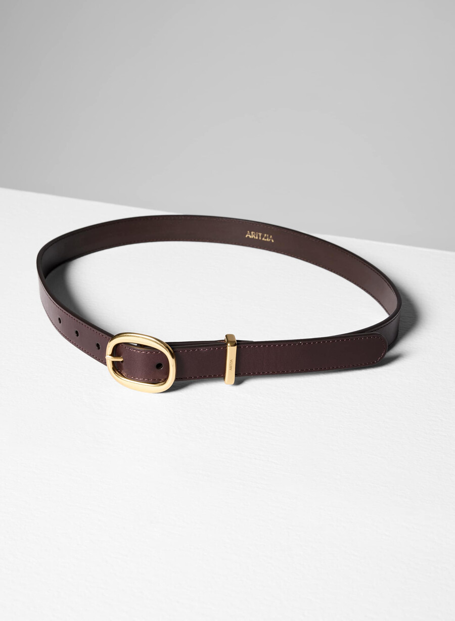 lebenslanger massiver messing-ledergürtel manor brown gold
