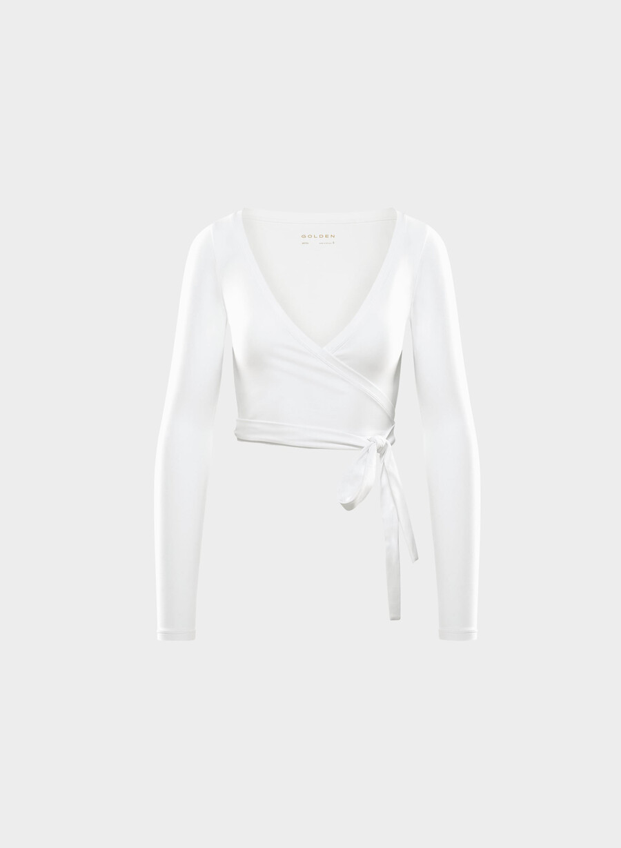butter focal wickel-langarmshirt strahlend weiß