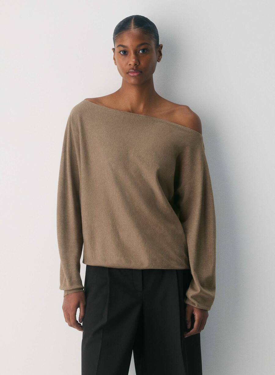 inspiration sweater - wonder yarn heather folio brown