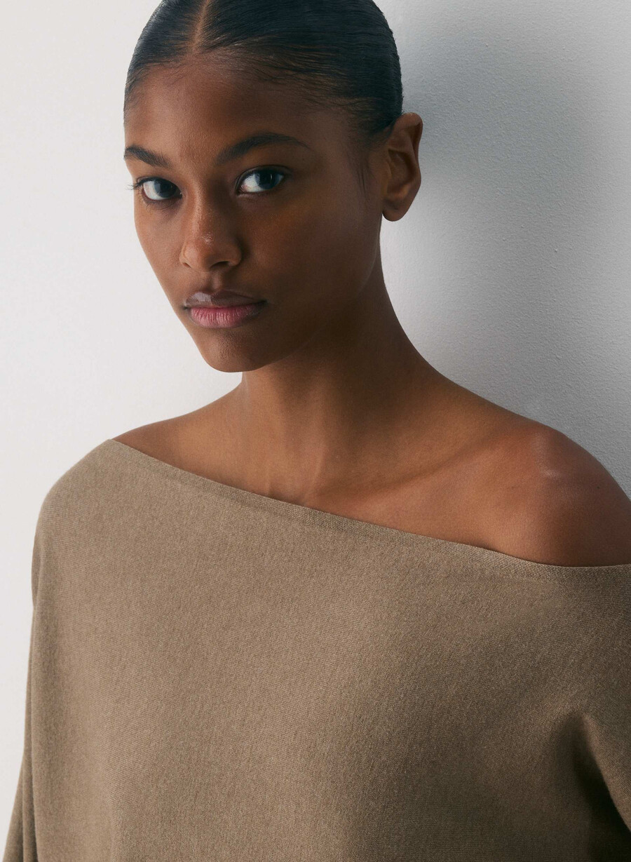 inspiration sweater - wonder yarn heather folio brown