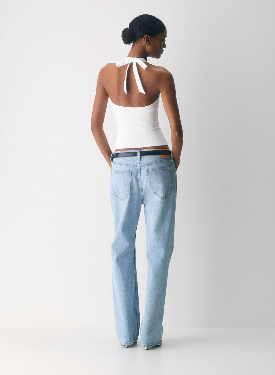 lässiges contour optimum neckholder-top weiss