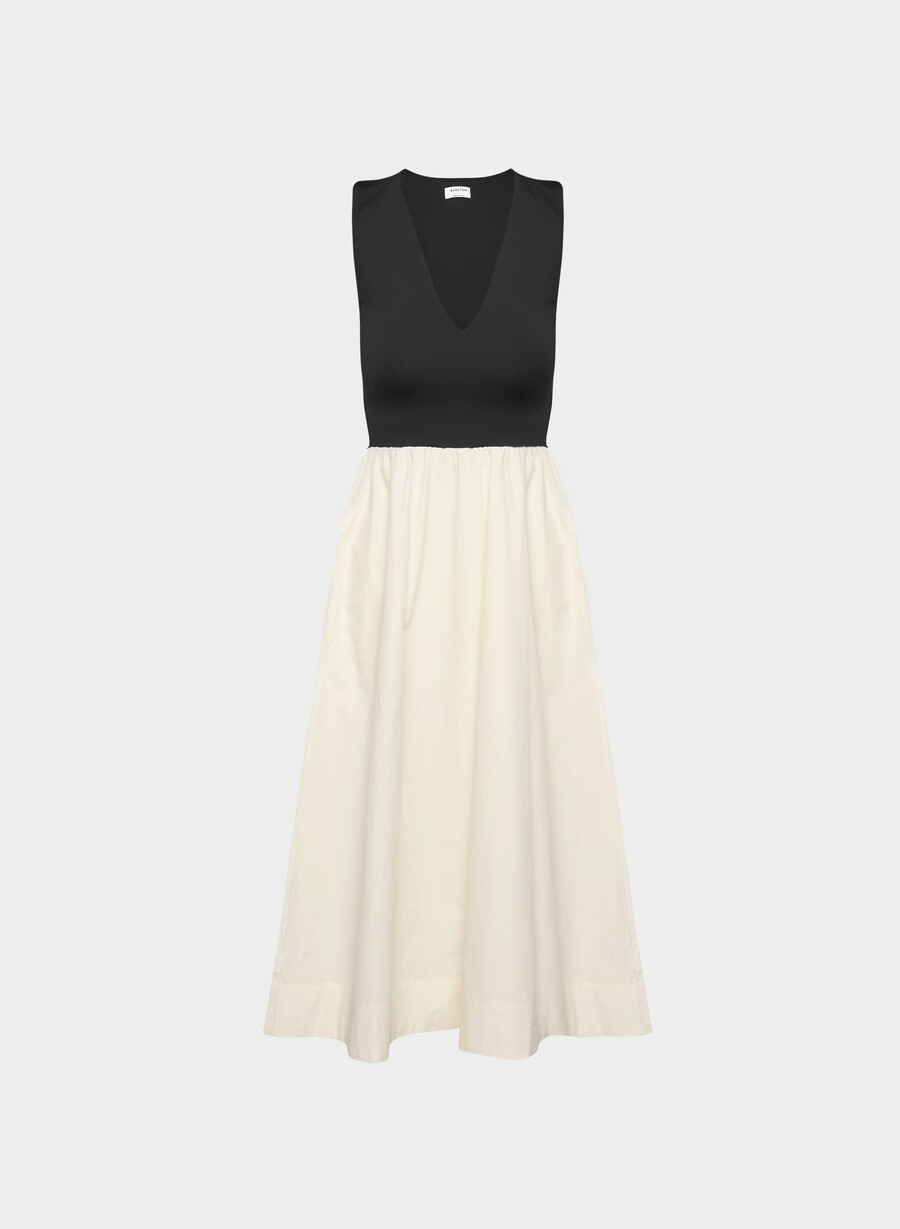 locale popeline-kleid hellbirbirkeschwarz