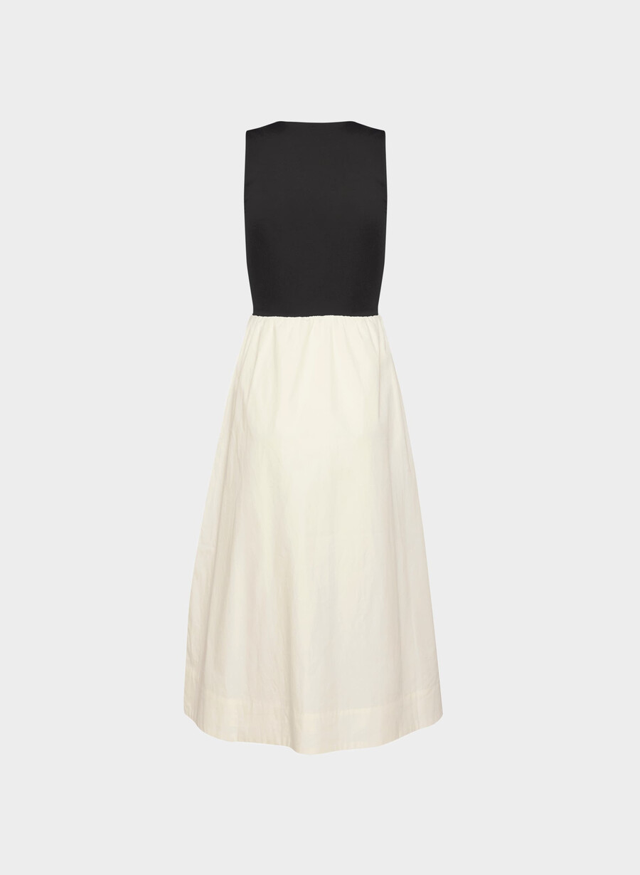 locale popeline-kleid hellbirbirkeschwarz