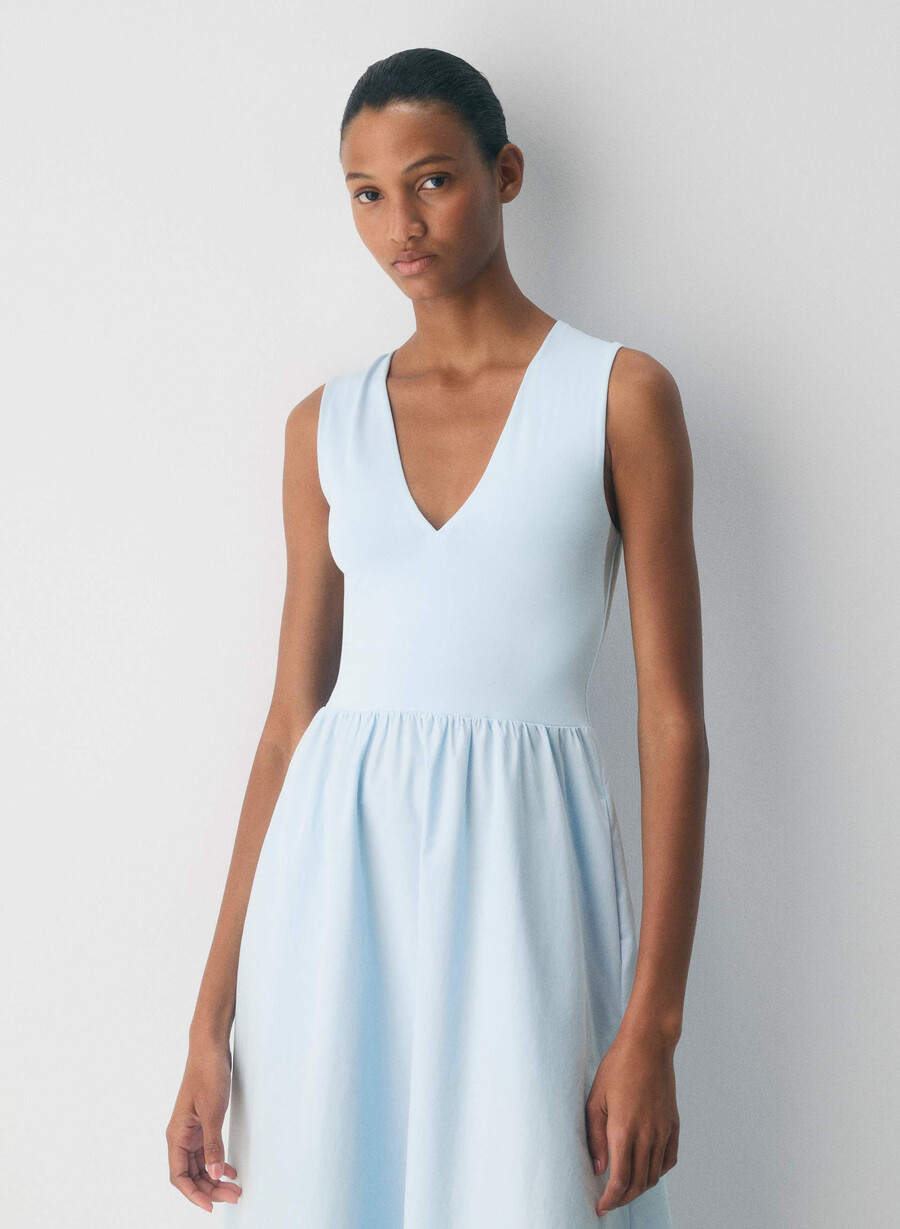locale popeline-kleid hellbirbirkeschwarz