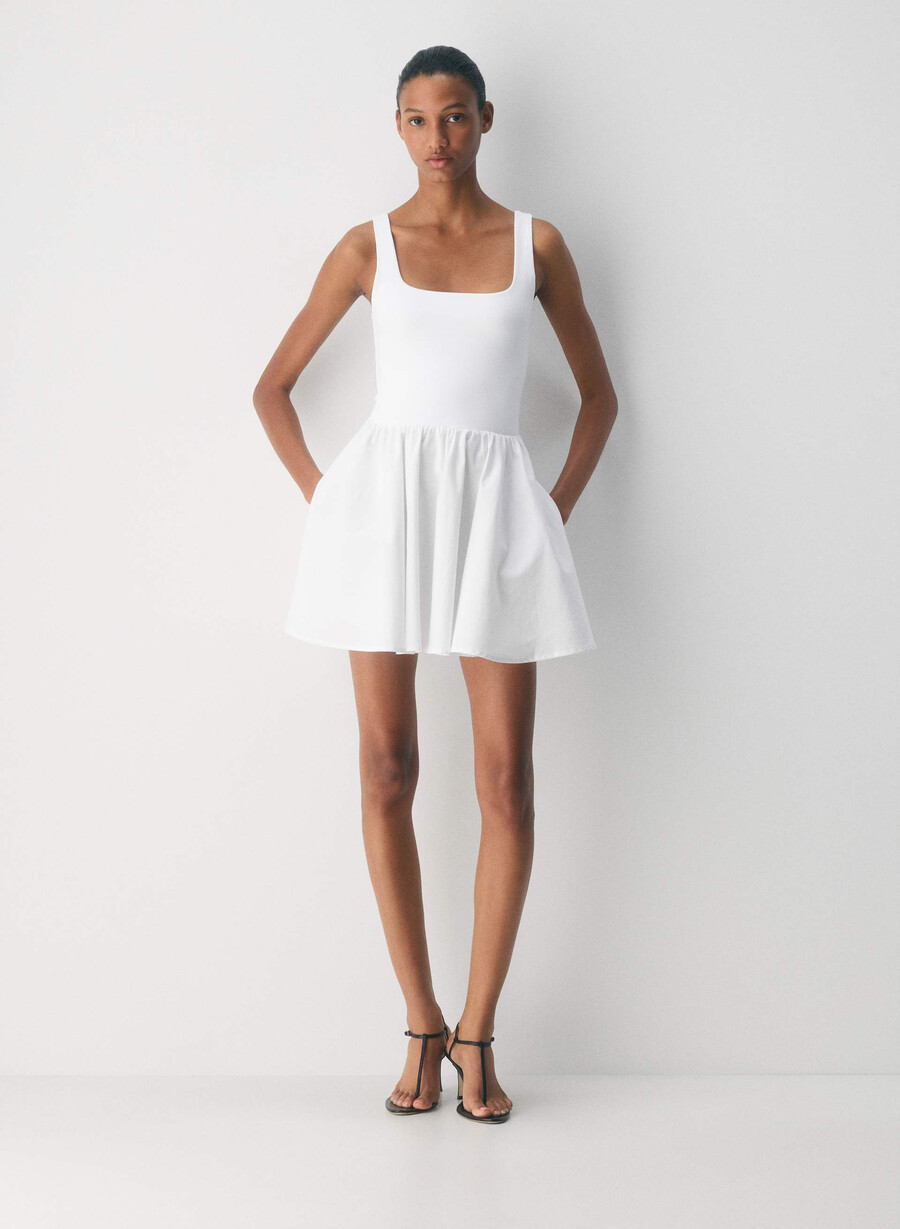 revive poplin-minikleid strahlend weiß