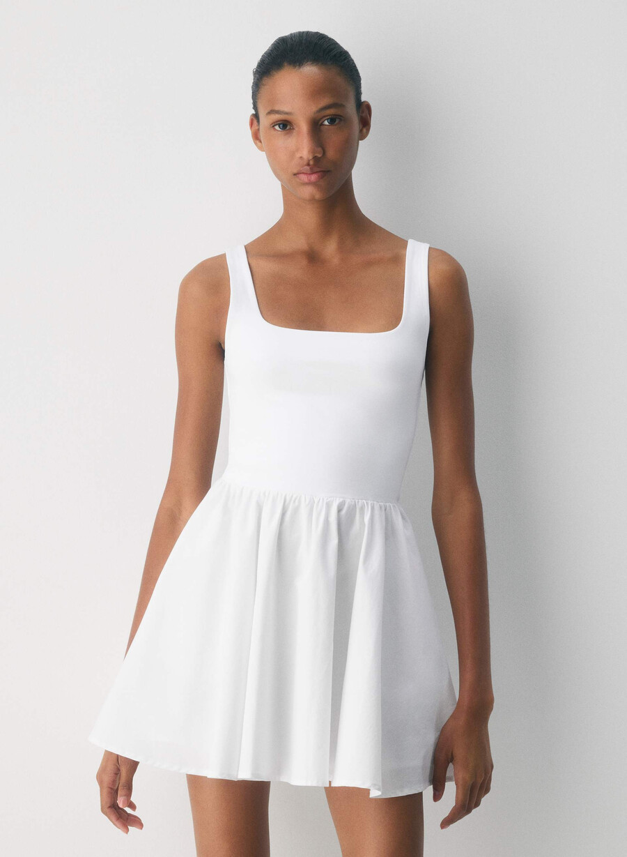 revive poplin-minikleid strahlend weiß