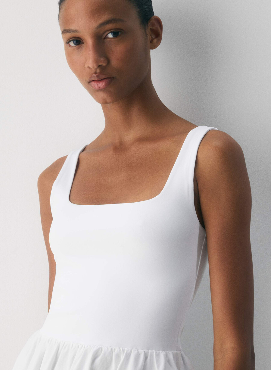 revive poplin-minikleid strahlend weiß