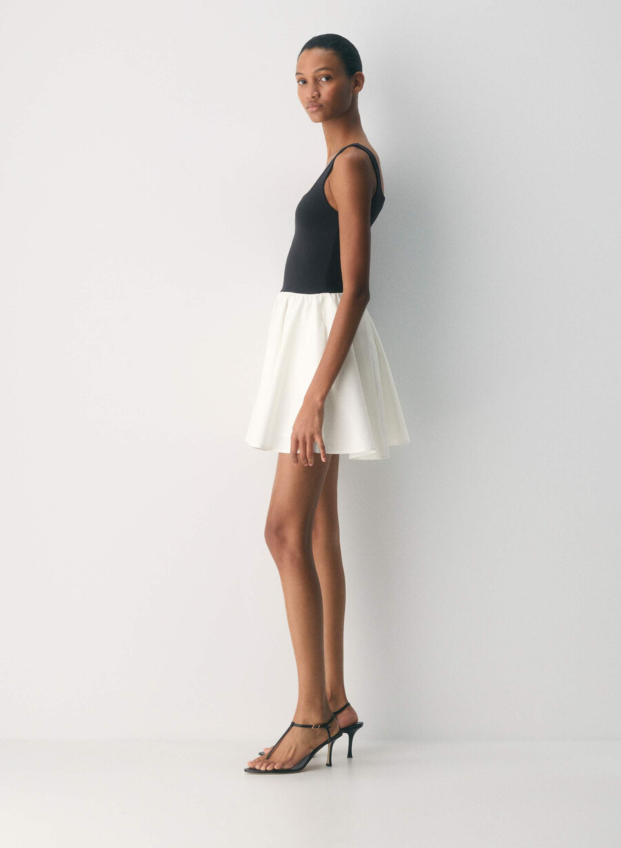 revive poplin-minikleid hellbirbirkeschwarz