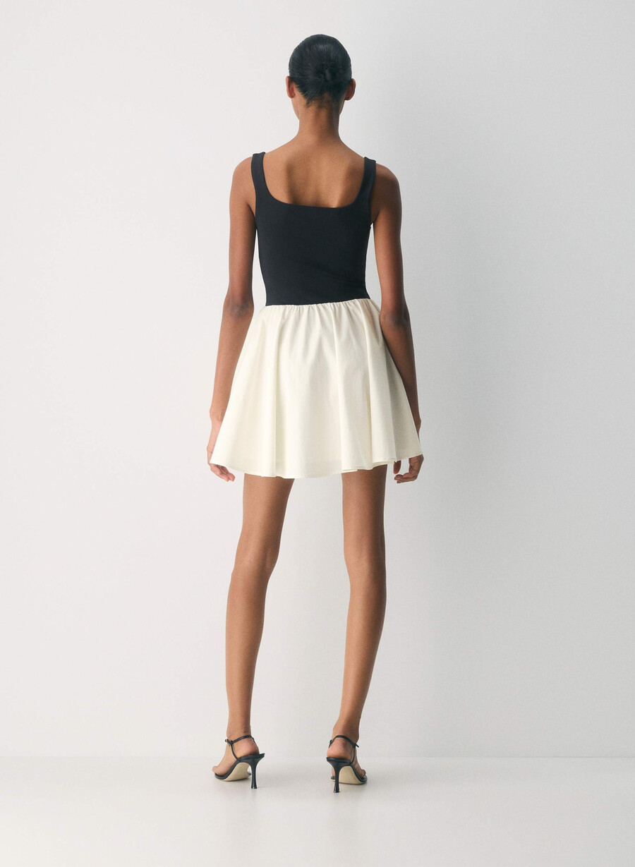 revive poplin-minikleid hellbirbirkeschwarz