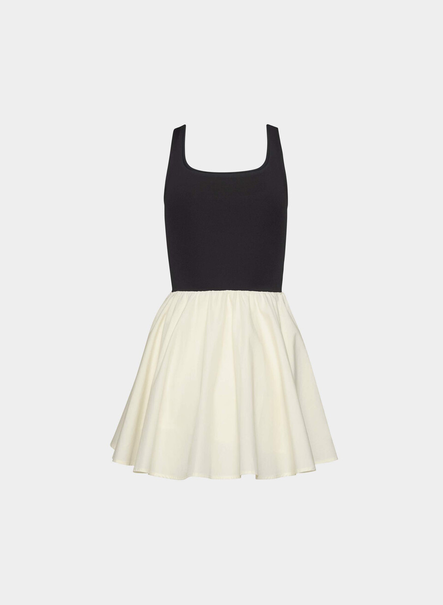 revive poplin-minikleid hellbirbirkeschwarz