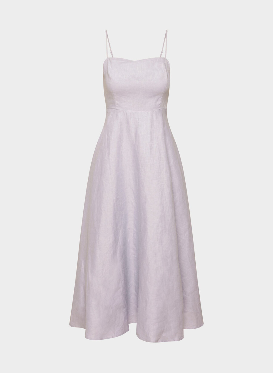 anekdote leinenkleid wildblume lila